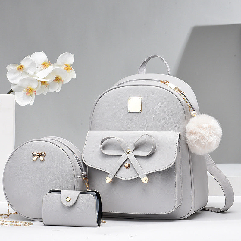 3 pcs Women's Bow Backpack