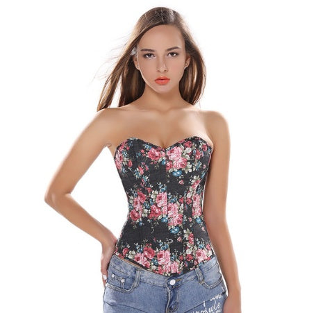 Floral Print Corset