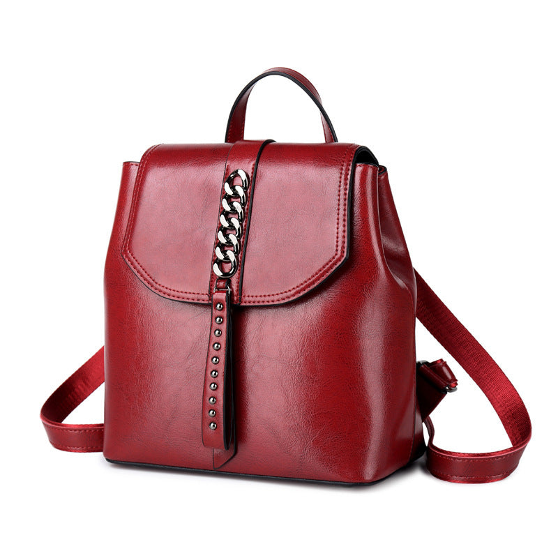 Leather Backpack Women Car Stitching Fashion Leather Casual Backpack Women Travel Backpack