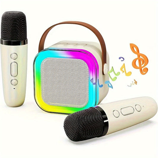 Mini Portable Karaoke System with LED Lights for kids