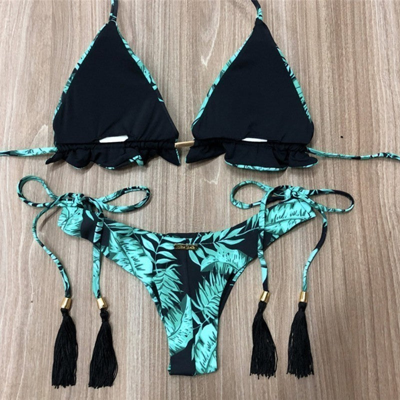 Women's leaves bikini