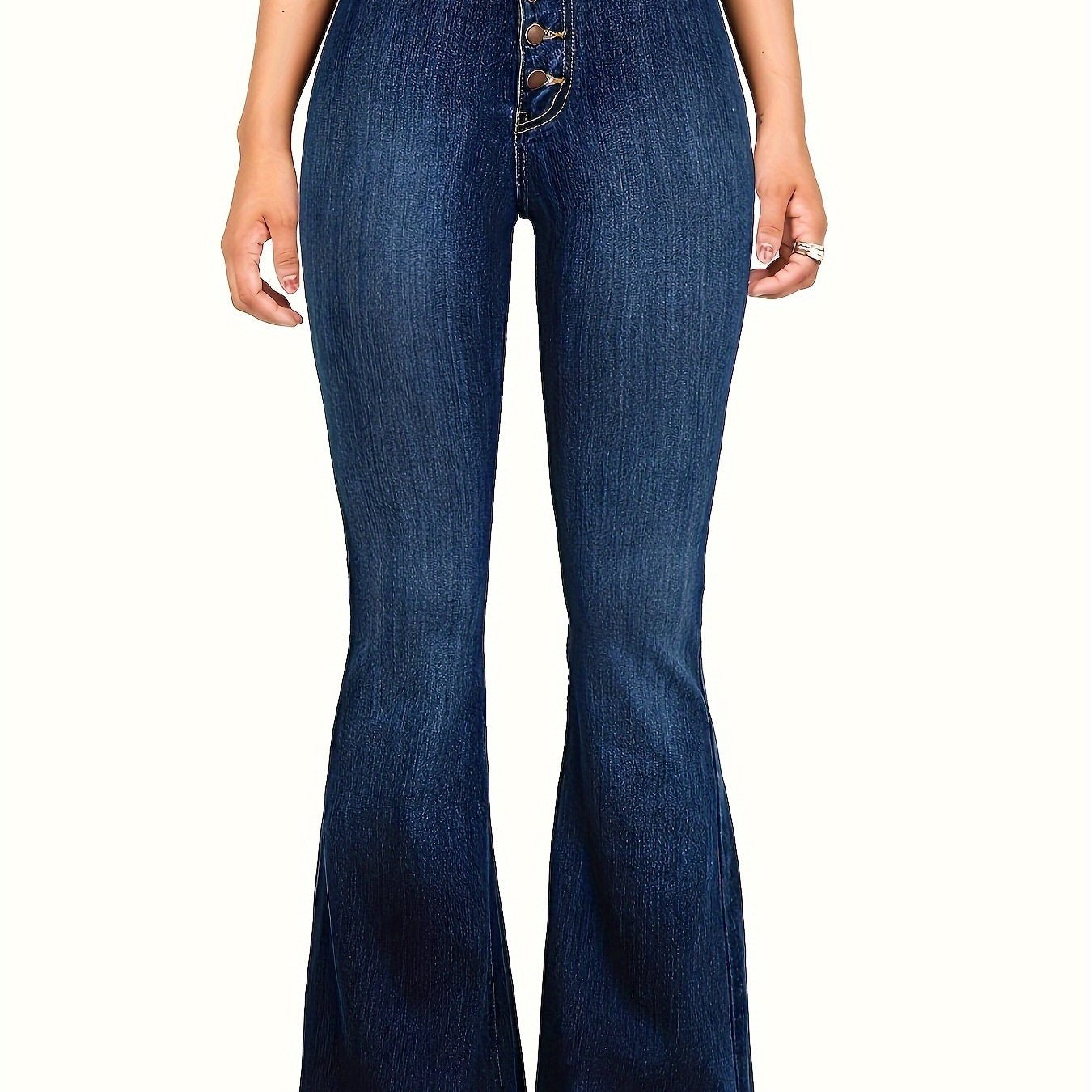 High Waist Flare Slim Jeans