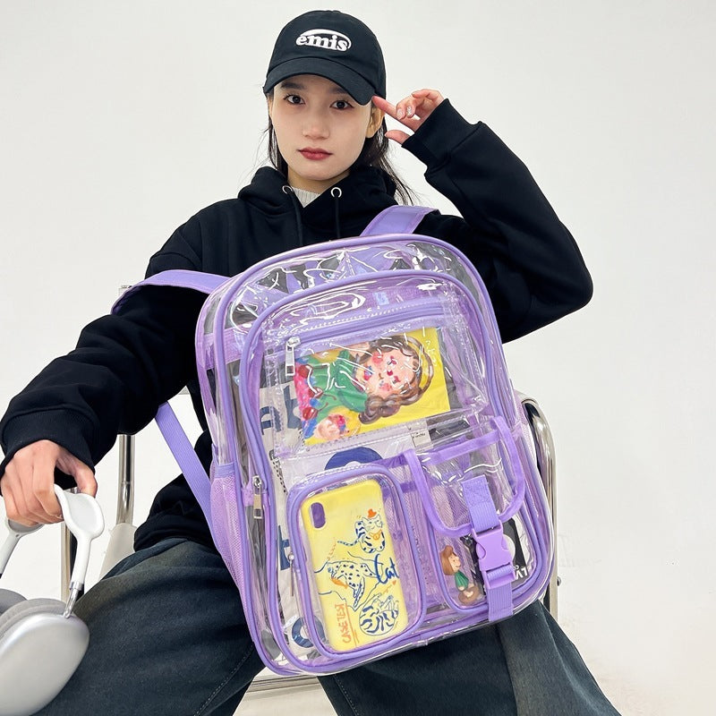 Transparent Large Capacity Student Schoolbag