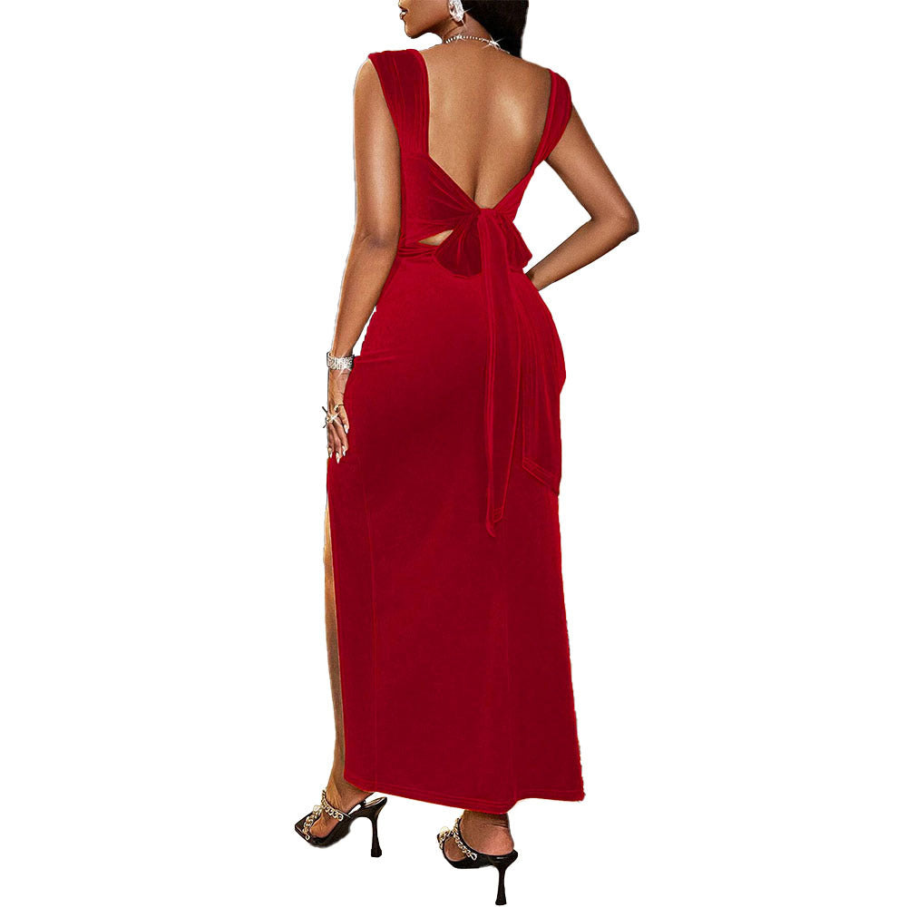 Women's Waist- Controlled Red Dress