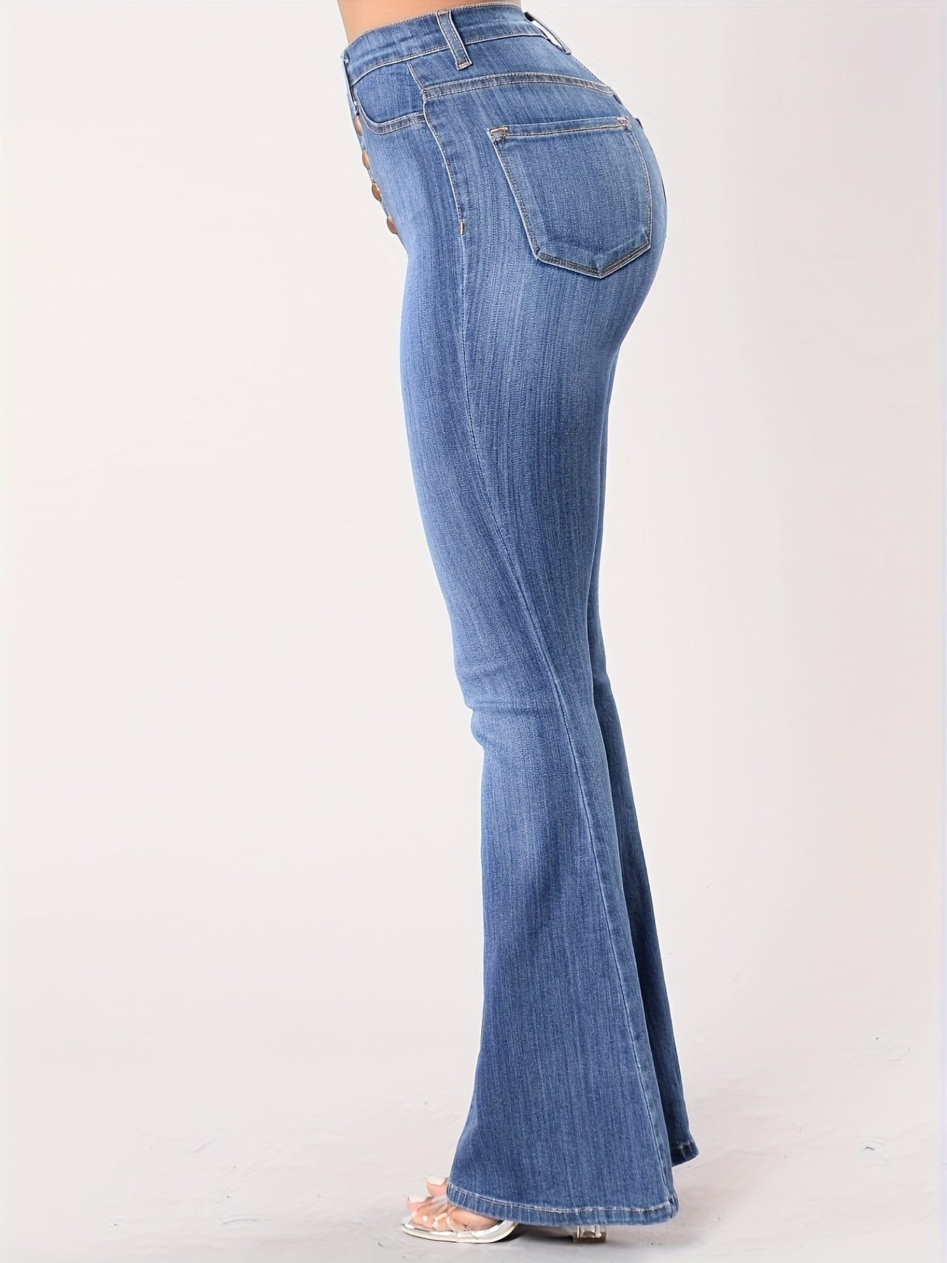 High Waist Flare Slim Jeans