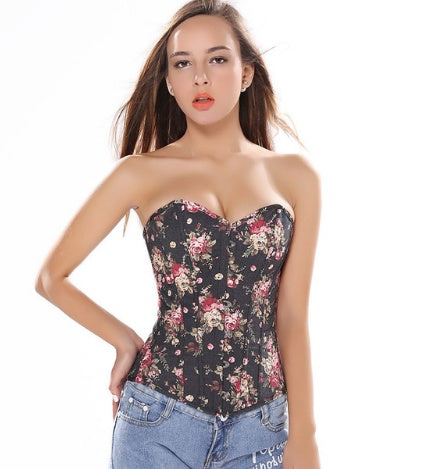 Floral Print Corset