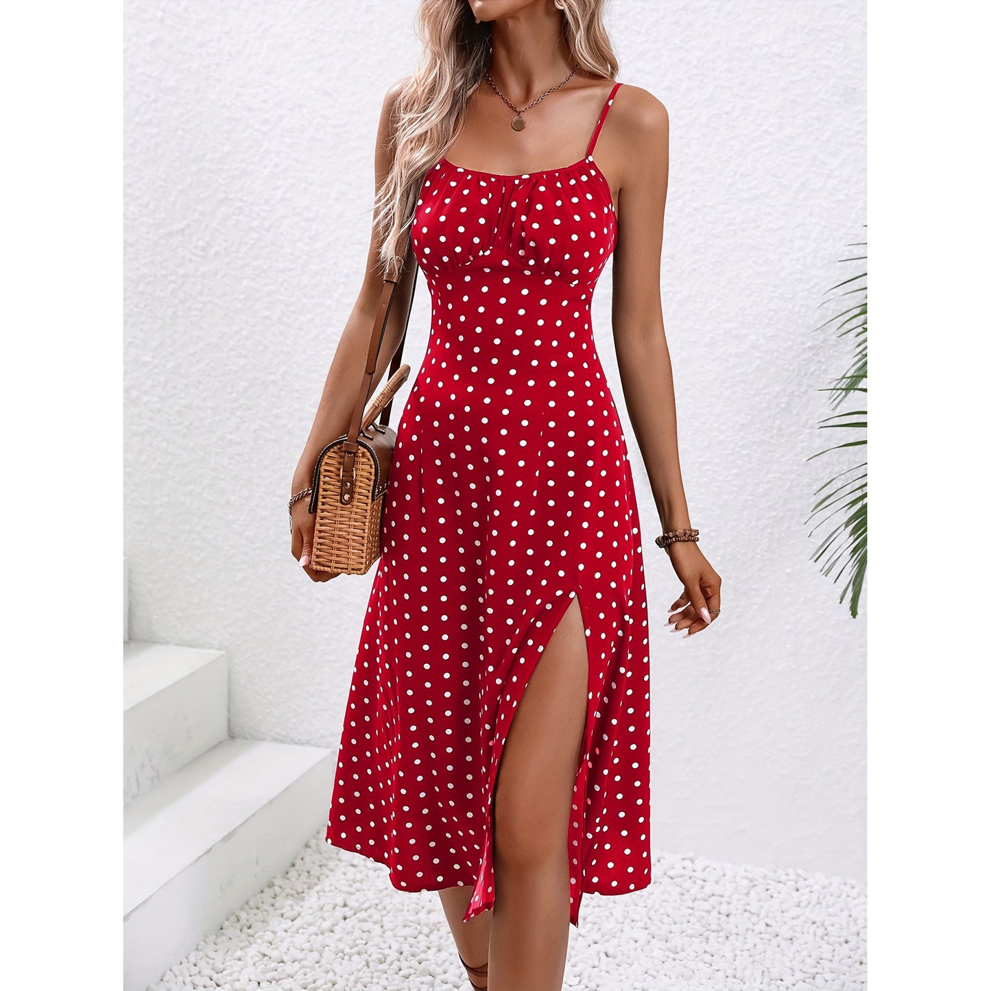 New Polka Dot Print Summer Dress