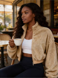 Beige Teddy Fleece Jacket