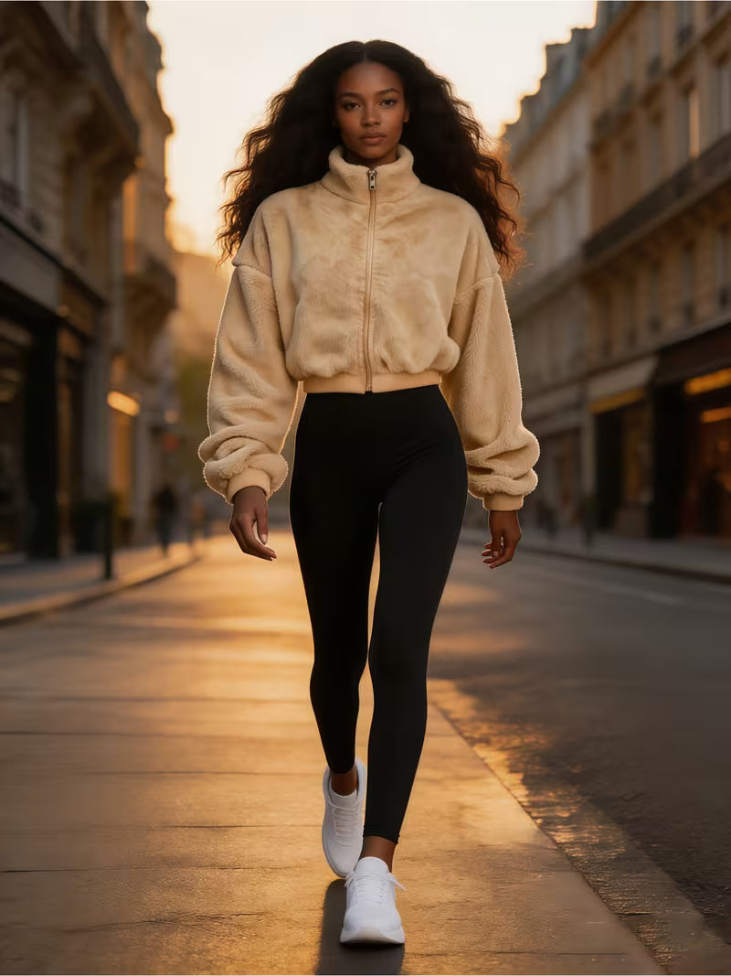 Beige Teddy Fleece Coat
