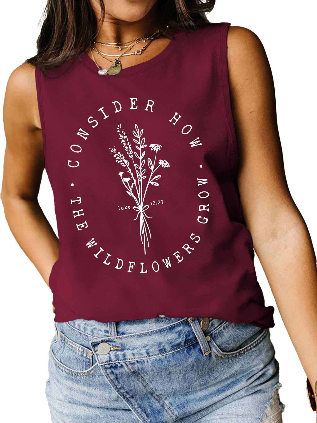 Consider How Flowers And Plants Letter Print shirt