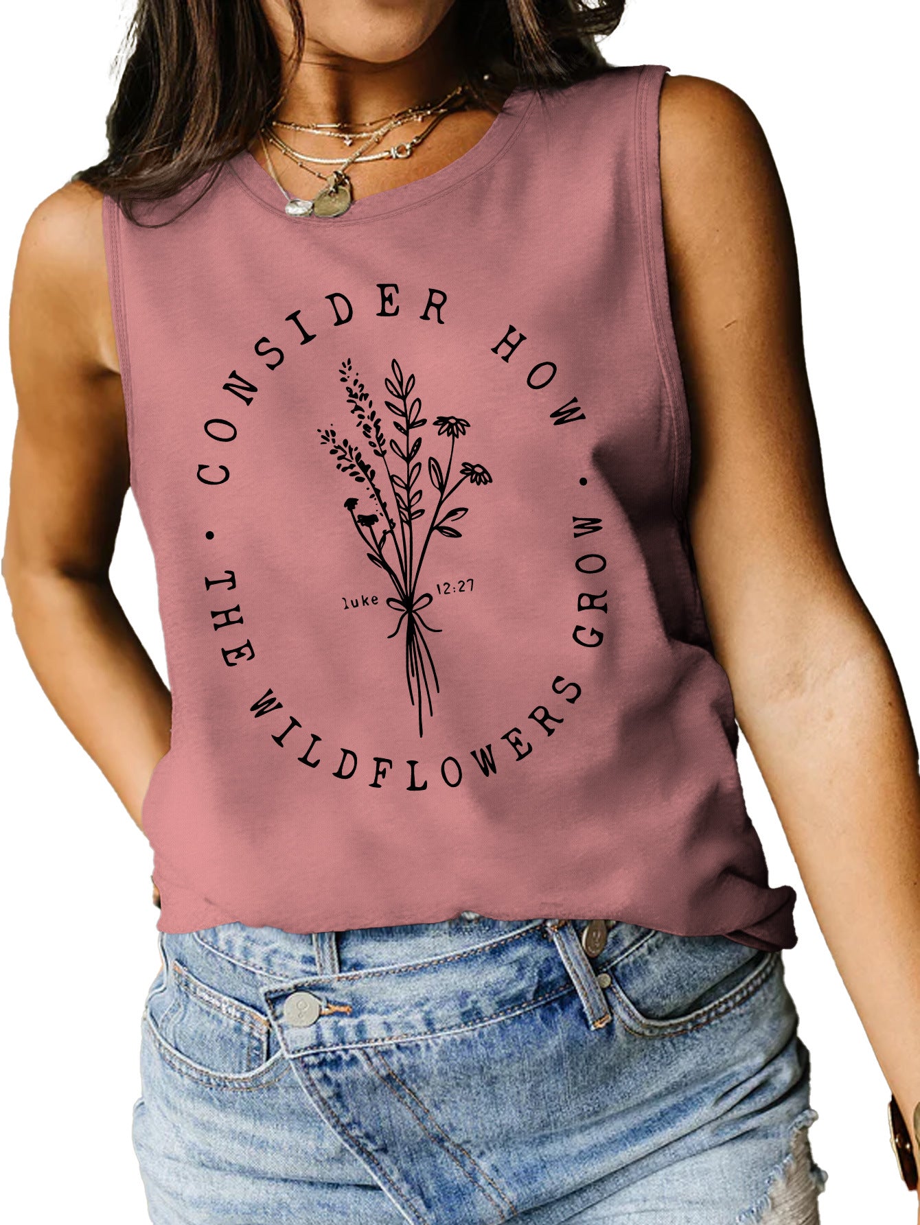 Consider How Flowers And Plants Letter Print shirt