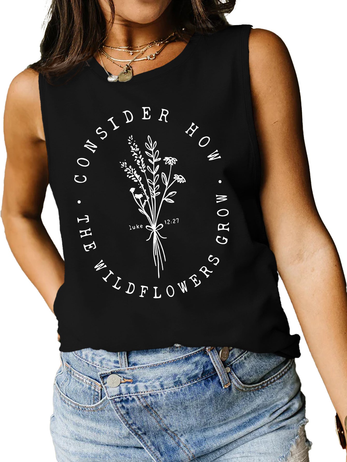 Consider How Flowers And Plants Letter Print shirt