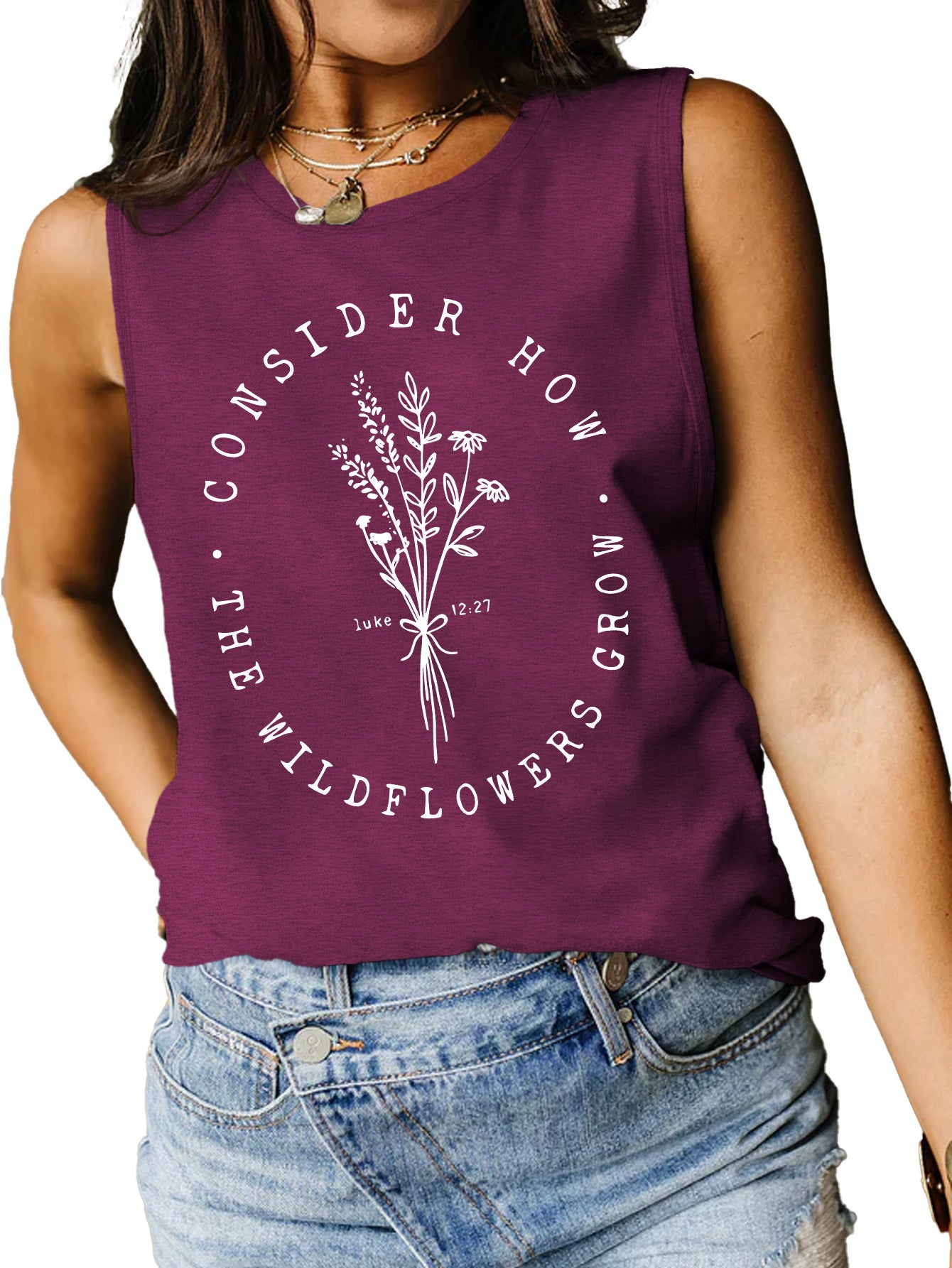 Consider How Flowers And Plants Letter Print shirt