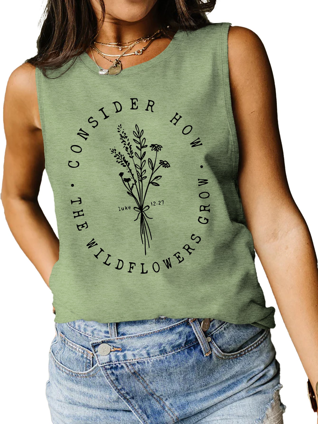 Consider How Flowers And Plants Letter Print shirt