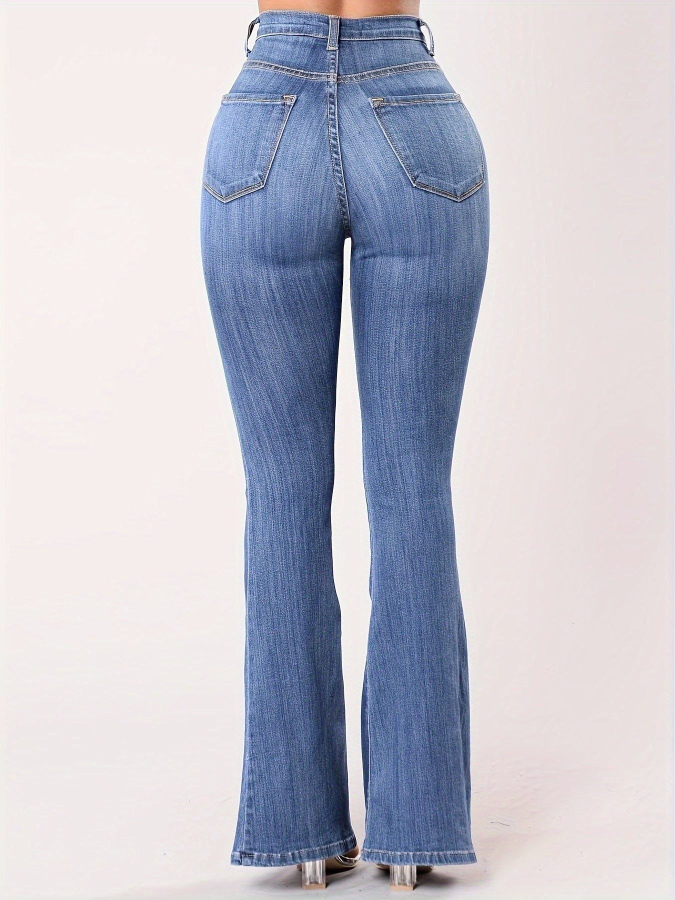 High Waist Flare Slim Jeans