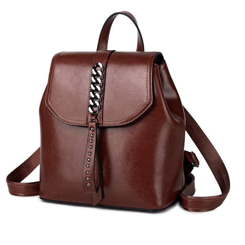 Leather Backpack Women Car Stitching Fashion Leather Casual Backpack Women Travel Backpack