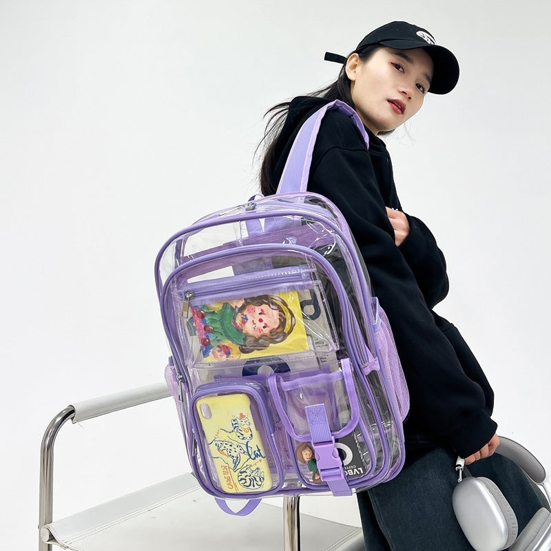 Transparent Large Capacity Student Schoolbag