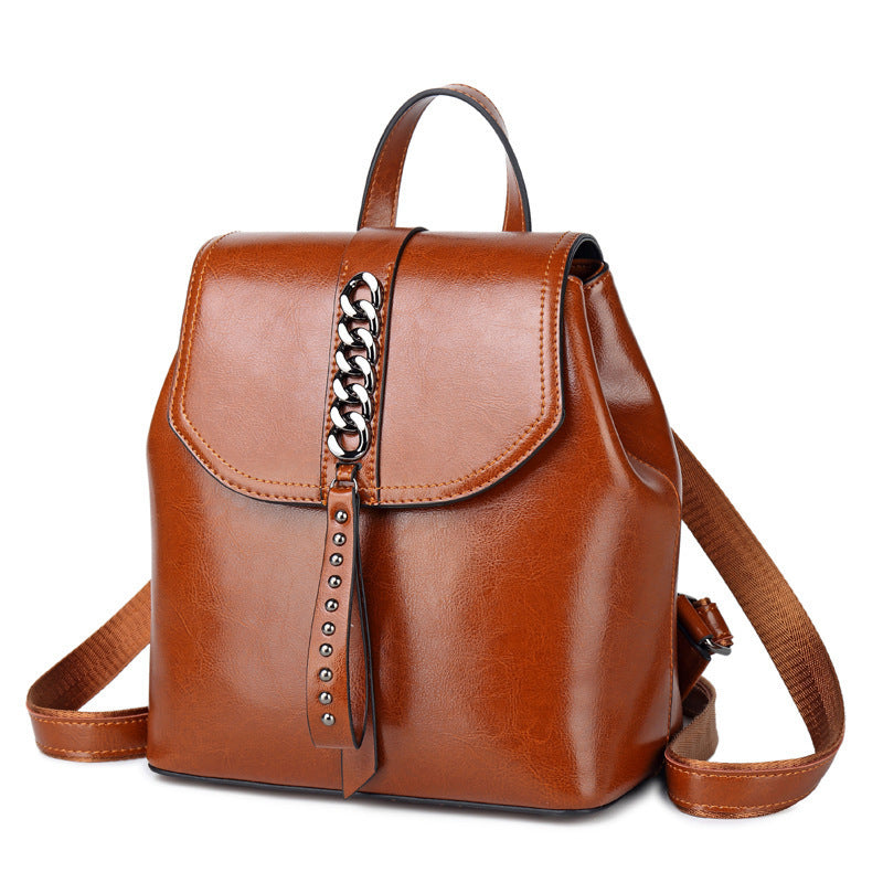 Leather Backpack Women Car Stitching Fashion Leather Casual Backpack Women Travel Backpack