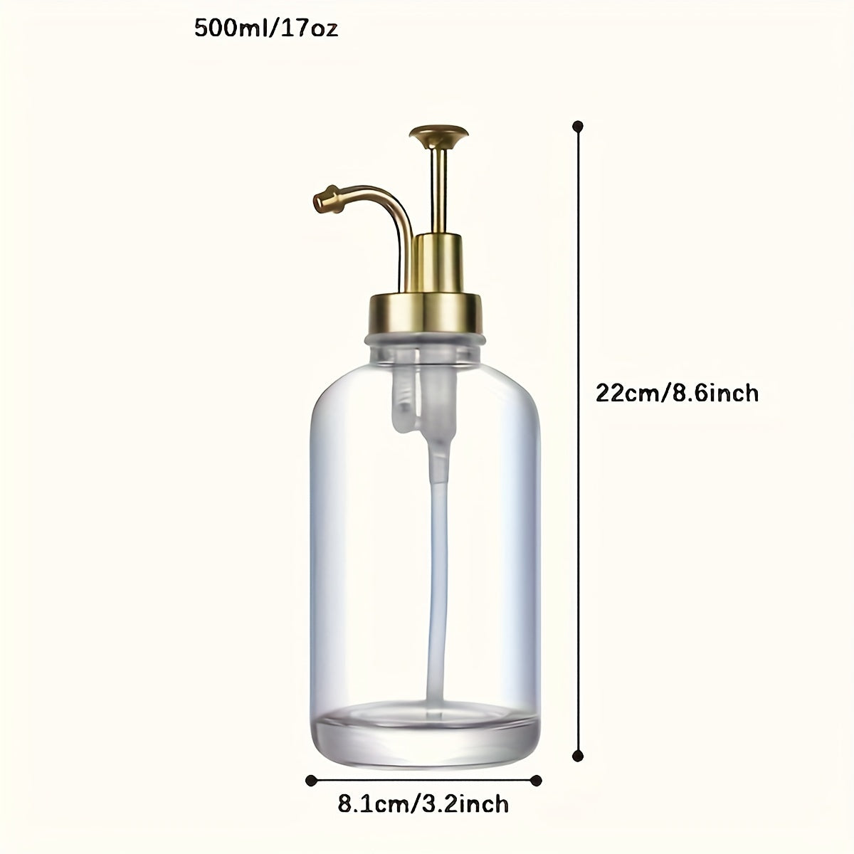 (4 Pack) Gold Pump Glass Syrup dispenser