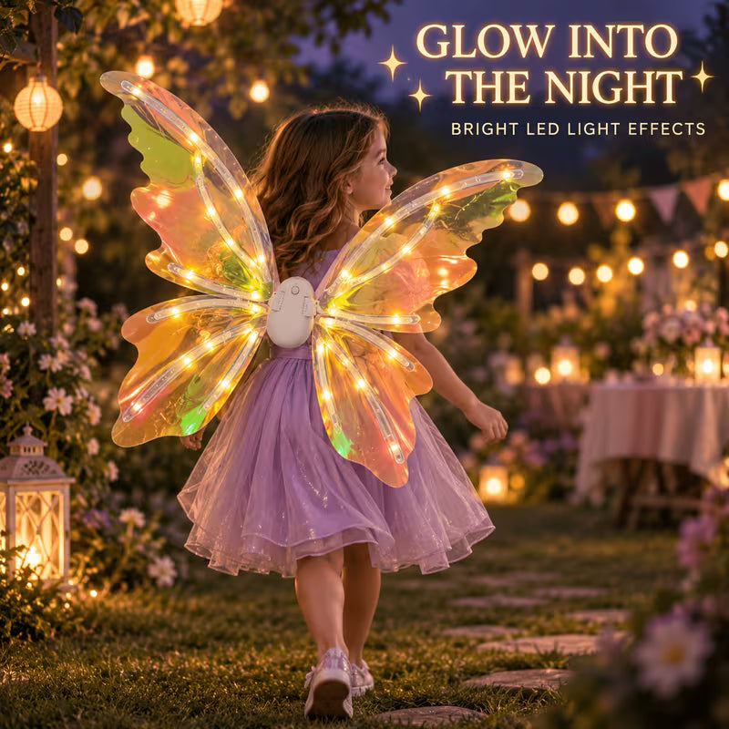 Light Up Moving Fairy Wings- Halloween costume Accessory